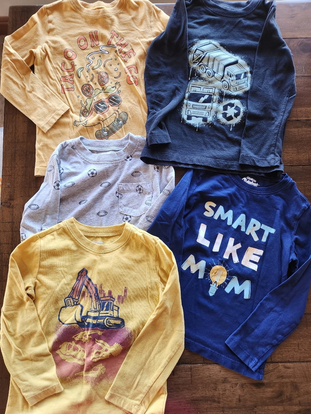 Toddler Boys Long-Sleeve Graphic Tee - Yellow, Navy And Black - 4T